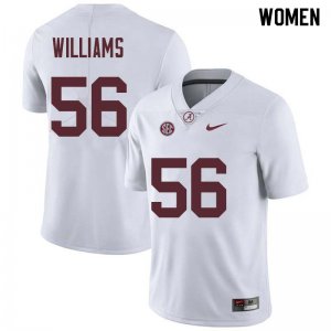 NCAA Women's Alabama Crimson Tide #56 Tim Williams Stitched College Nike Authentic White Football Jersey WN17V63IJ